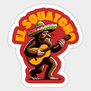 El Squatcho Bigfoot Sasquatch Funny Cinco De Mayo Party Sticker